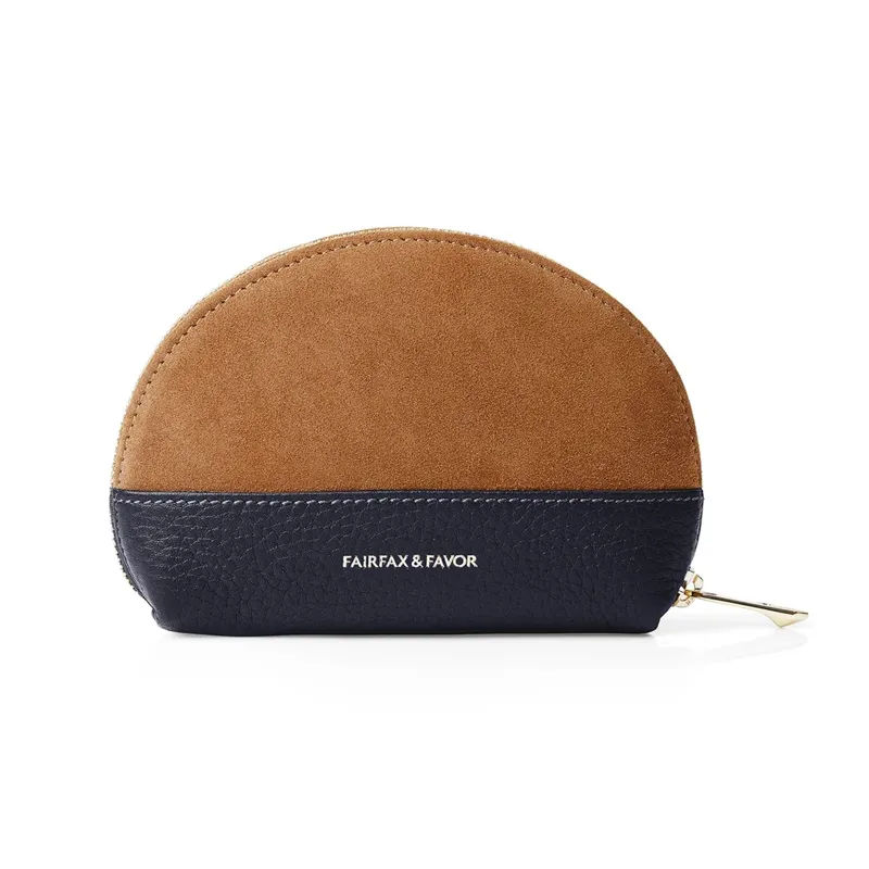 Fairfax and Favor Chiltern Coin Purse - Tan/Navy-1